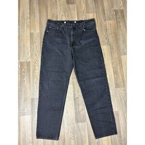 Vintage 90s Levis 550 Jeans Men's 40 x 34 Black Relaxed Fit Dark Wash 1997 B3